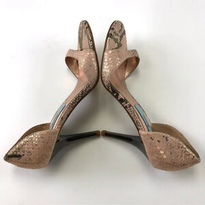 Marciano rose gold python print heels Size 6